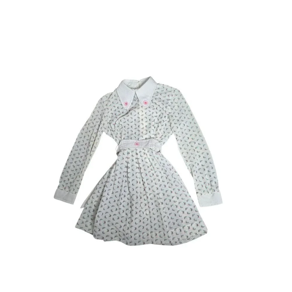 Vintage 1960s's Floral Print Tie Waist Dress
